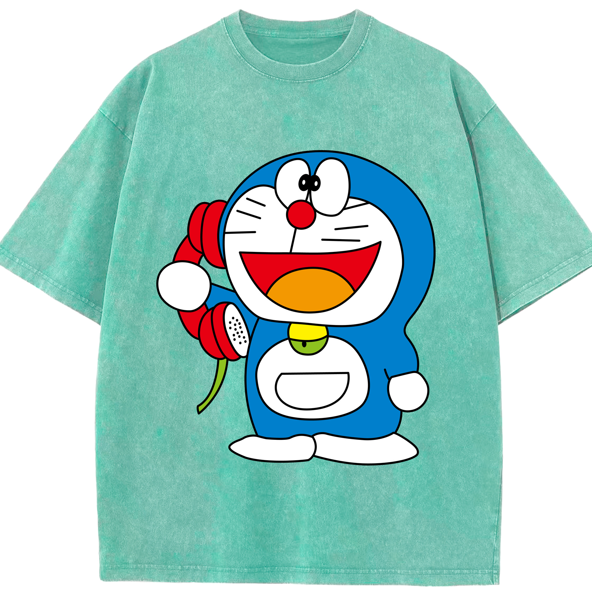 （画像用） ドラえもん Doraemon 綿100% ヴィンテージ風 半袖Tシャツ（フロントプリント）